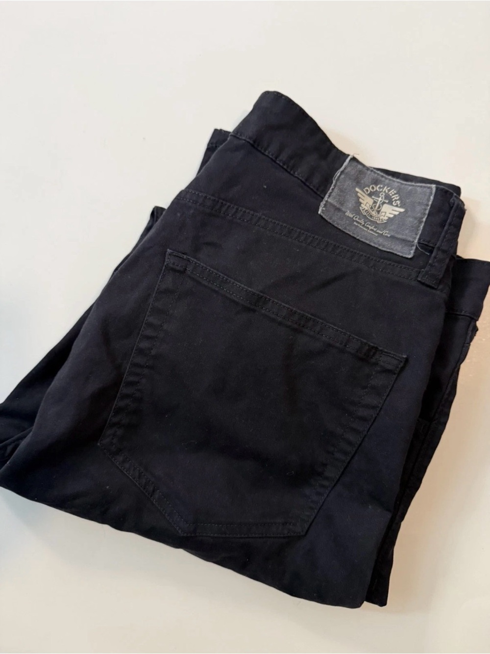 Dockers Men's Classic Straight Black Chinos Pants 30x31